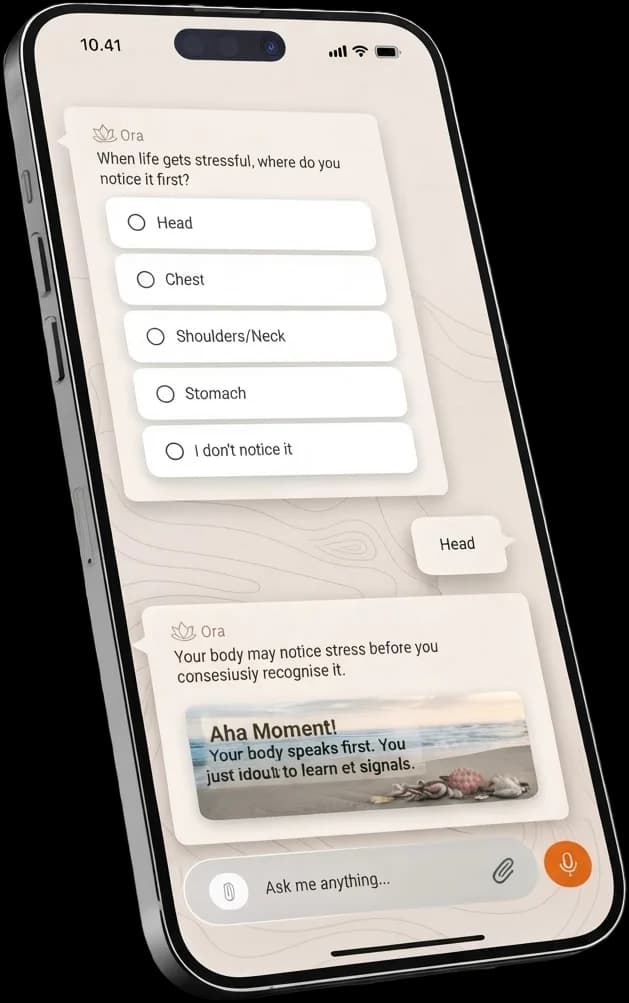 The InnerWize AI Companion chat on a phone